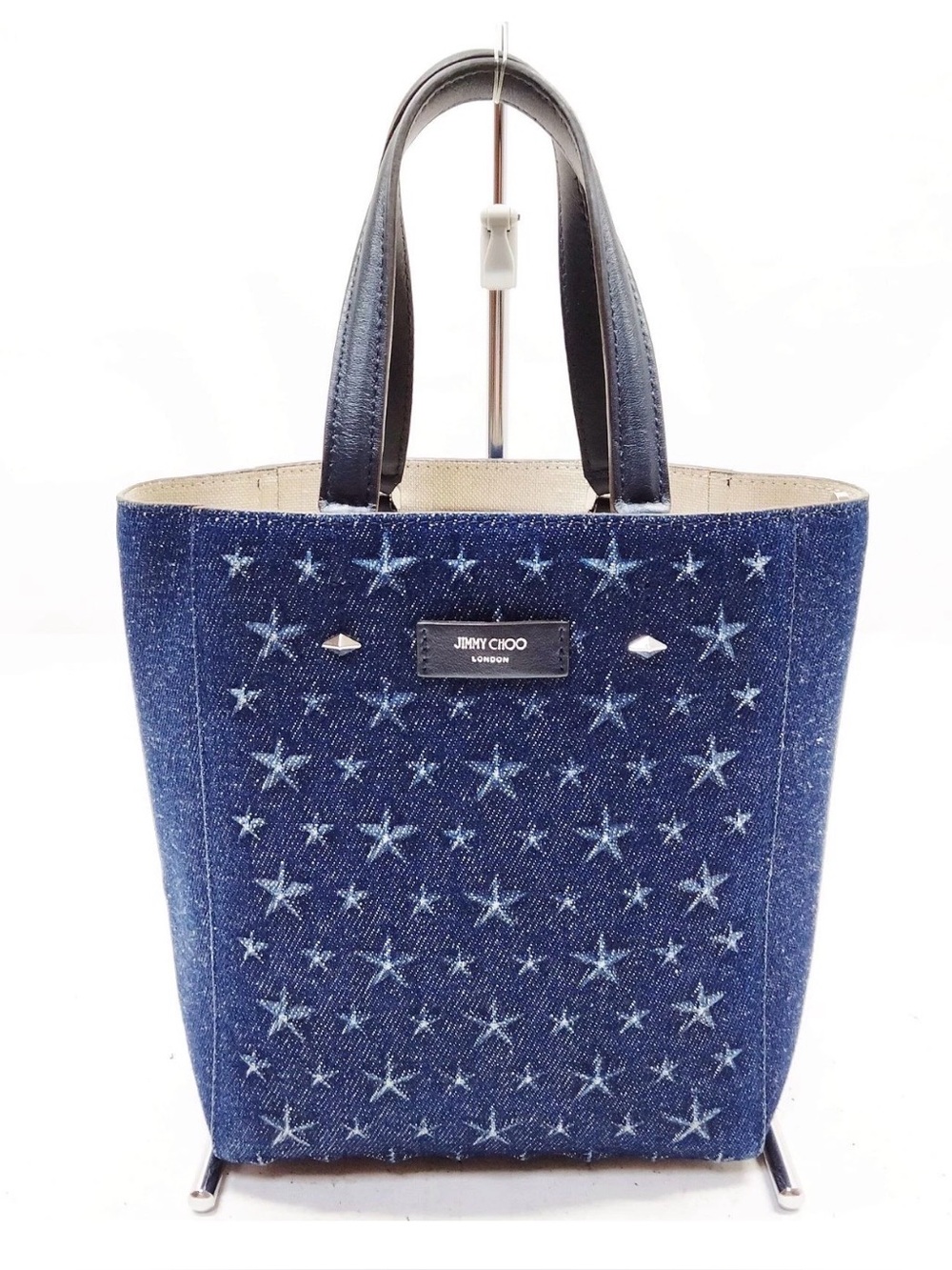 Jimmy Choo Denim Tote in Navy and Black 
Jimmy Choo Lenny denim tote bag